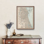 Vintage Map of Chicago, Illinois 1893