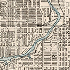 Vintage Map of Chicago, Illinois 1893