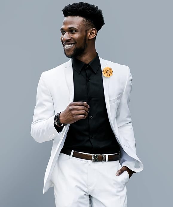 Polka Dot Flower Lapel Pin