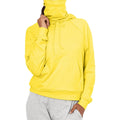 Betsy & Adam Womens Solid Built In Mask Hoodie Yellow XS