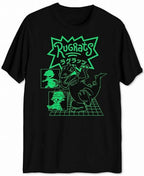 Hybrid Men's Reptar Rugrats Graphic T-Shirt Black Size Small