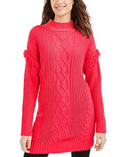 American Rag Juniors' Tunic Sweater Dark Pink Size Medium