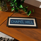 Framed Chapel Hill Blue Bus Scroll