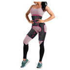 FineLife 3 in 1 Waist and Thigh Trimmer Shaper Black and Pink Large XL