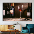 Red Wine and Bottle Canvas Print