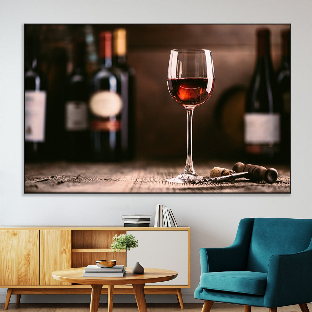 Red Wine and Bottle Canvas Print