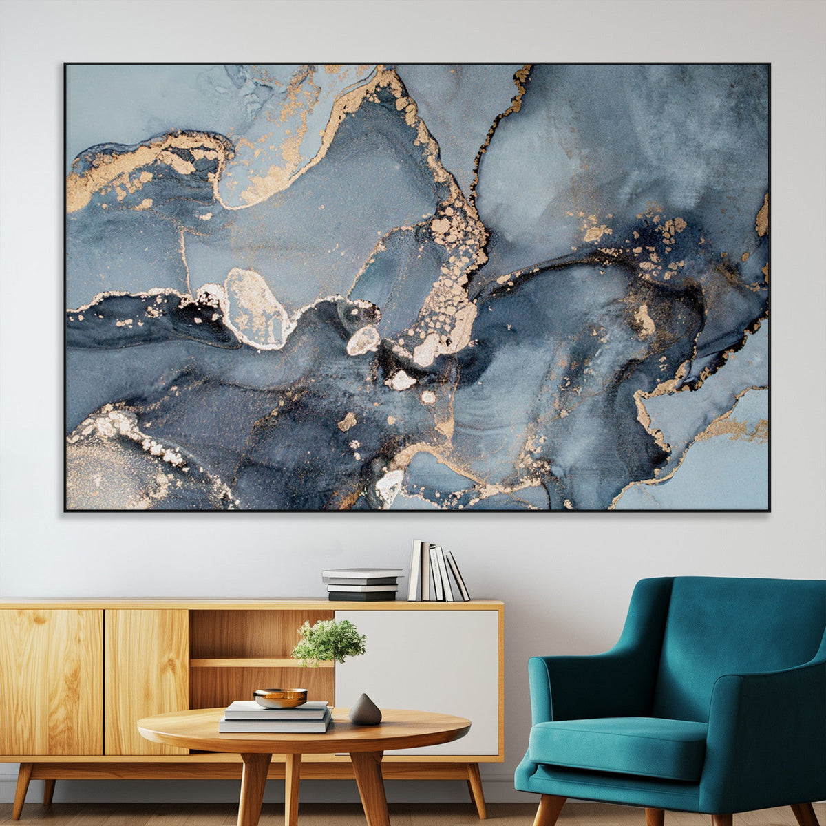 Multipanel Marble Fluid Effect Wall Art Abstract Canvas Wall Art Print