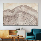 Tree Ring Wall Art Triptych, Rustic Wood Ring Canvas Print