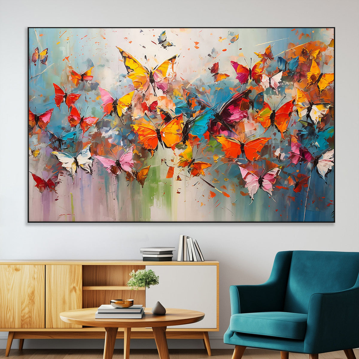 Abstract Butterfly Wall Art Canvas Print