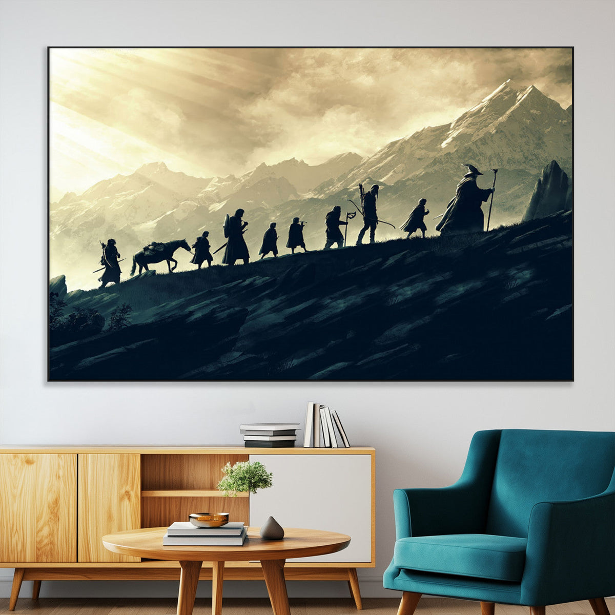 Fellowship Journey Wall Art | Fantasy Adventure Canvas Print