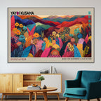 Yayoi Kusama Wall Art Canvas Print, Abstract Art, Large Framed Print, Japanese Wabi Sabi Wall Art