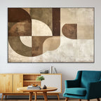 Wabi Sabi Geometric Wall Art | Abstract Modern Minimalist Canvas Print