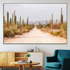 Desert Cactus Wall Art | Framed Southwestern Canvas Artwork