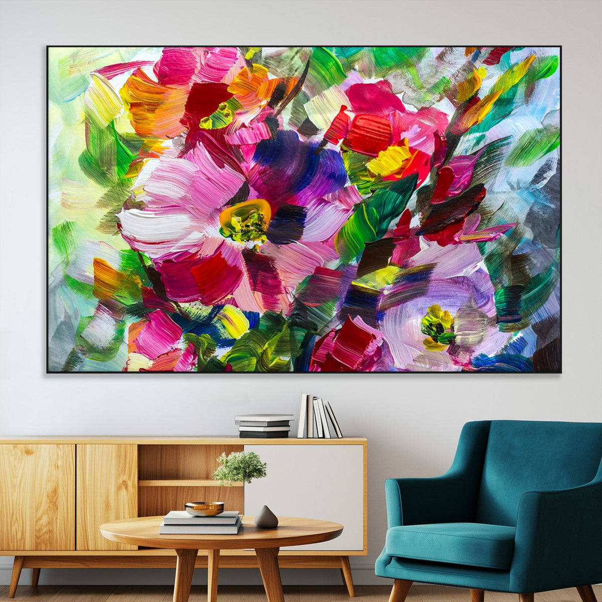 Oil Flower Abstract Canvas Print
