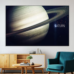 Framed Saturn Wall Art Canvas Print