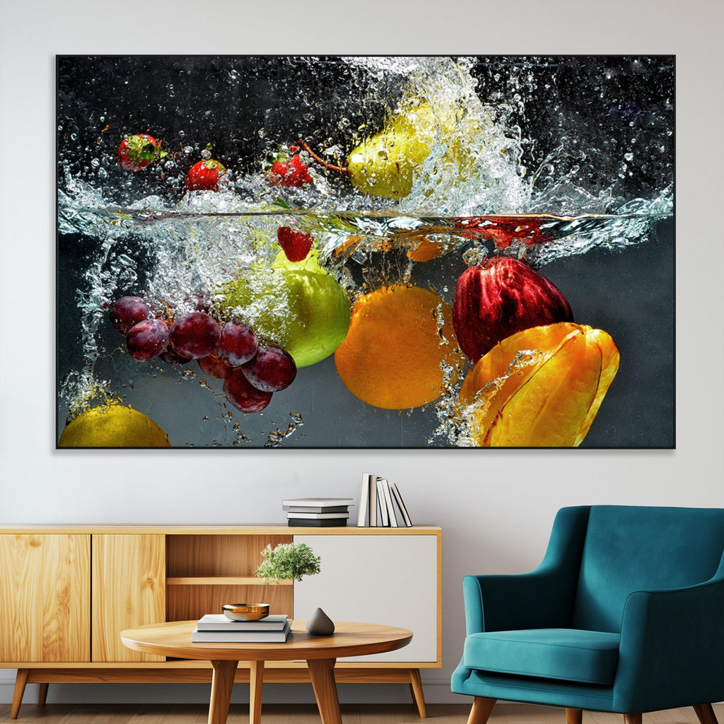 Kitchen Vegetables World Wall Art Canvas Print