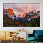Yosemite Half Dome Wall Art Canvas Print El Capitan