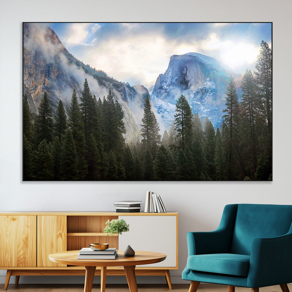 Half Dome Yosemite California Wall Art Canvas Print El Capitan