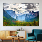 Yosemite Park Half Dome 3 Panel Canvas Print | Large Giclée Landscape Wall Art