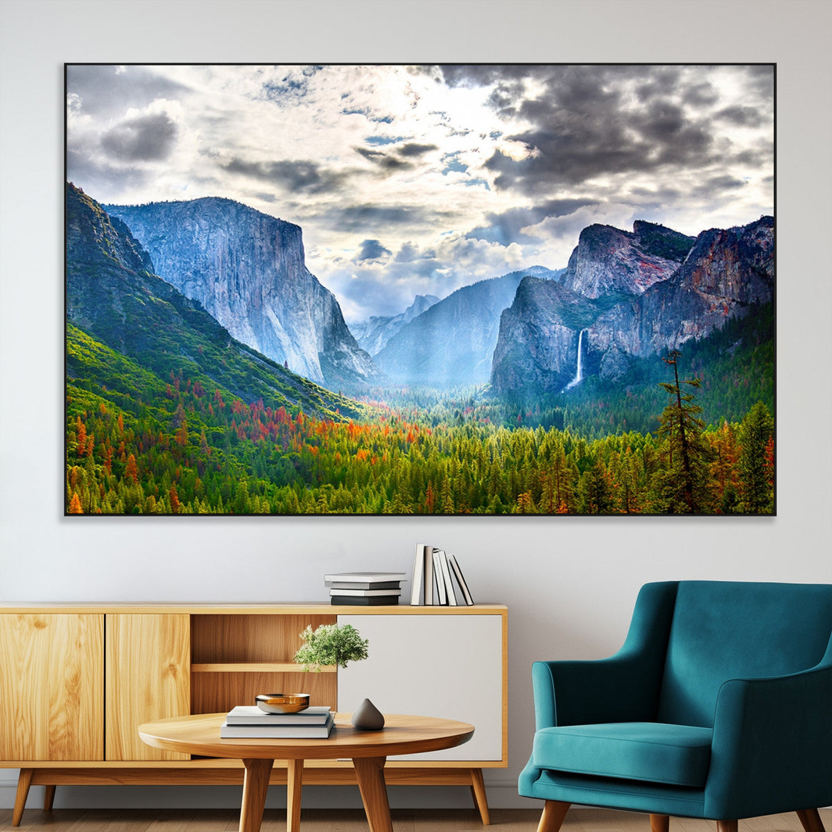 Yosemite Park Half Dome 3 Panel Canvas Print | Large Giclée Landscape Wall Art