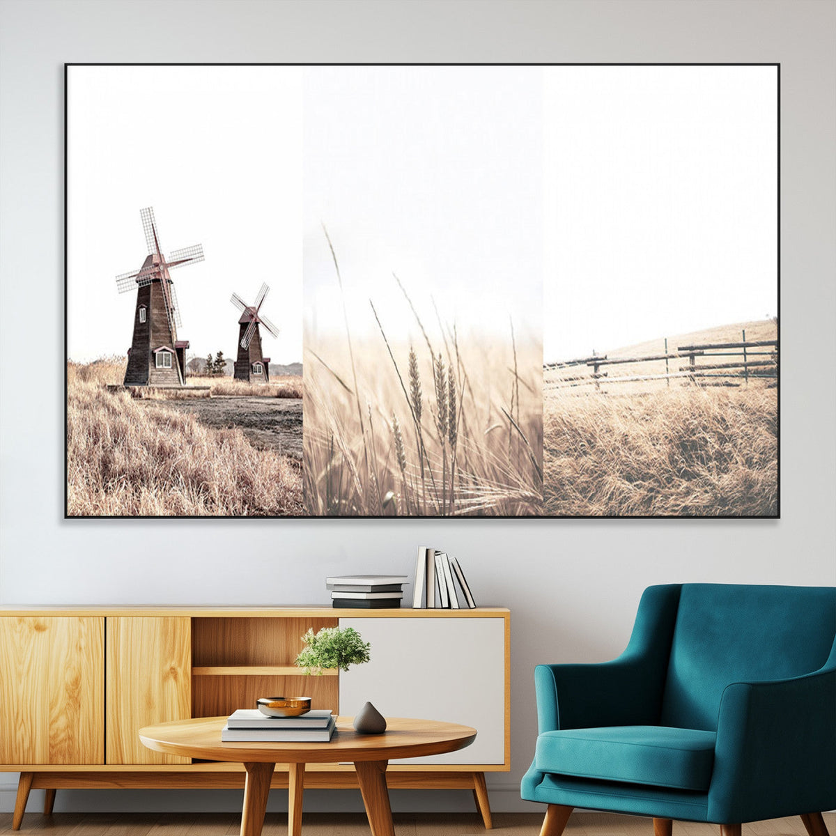 Farm Prints, Set of 6 Farmhouse Wall Art Canvas, Country House Decor