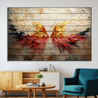 Abstract Angel Wings Canvas Wall Art, Modern Angelic Wings Decor, Framed and Ready to Hang