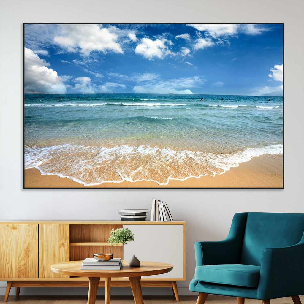 Sea View From the Beach Canvas Print
