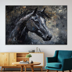 Large Abstract Horse Wall Art Canvas Print, Farmhouse Wall Art