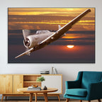 Old War Plane Wall Art Canvas Print
