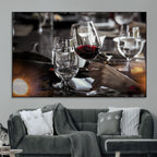 Red Wine and Glass Canvas Print