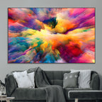 Blazing Vibrant Colors Cloud Wall Art Canvas Print