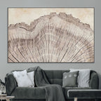 Tree Ring Wall Art Triptych, Rustic Wood Ring Canvas Print