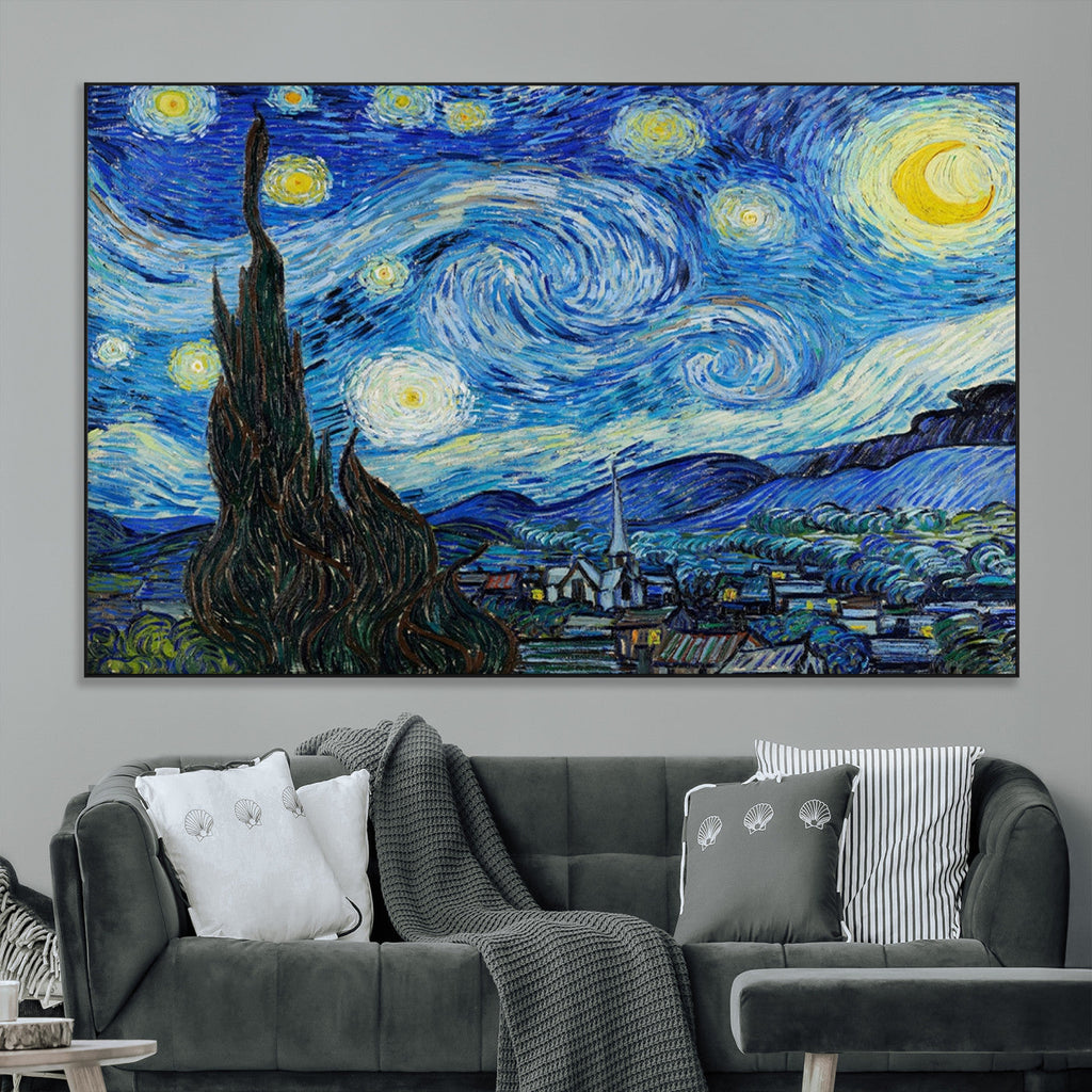 Vincent Van Gogh The Starry Night Abstract Wall Art Canvas Print