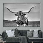 Texas Longhorn Cow Wall Art, Texas Longhorn Canvas, Cattle