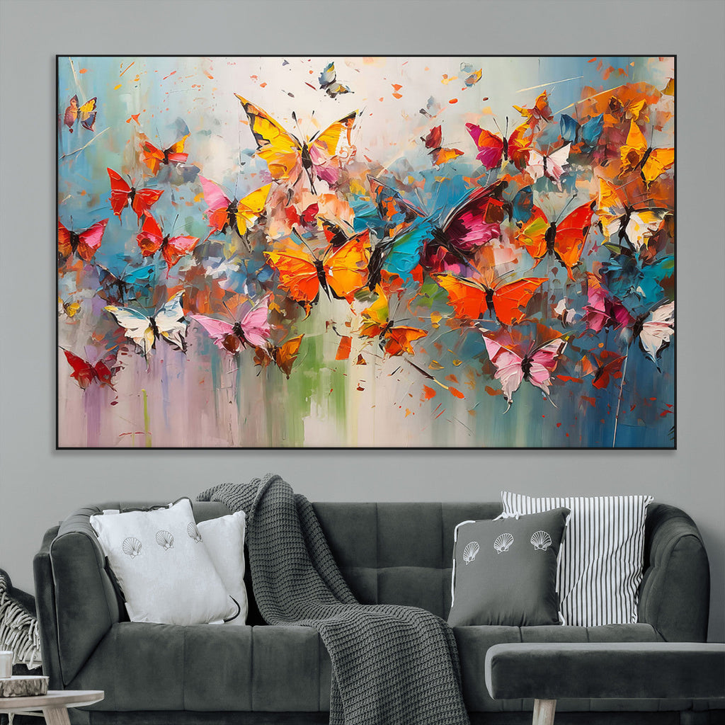 Abstract Butterfly Wall Art Canvas Print