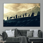Fellowship Journey Wall Art | Fantasy Adventure Canvas Print