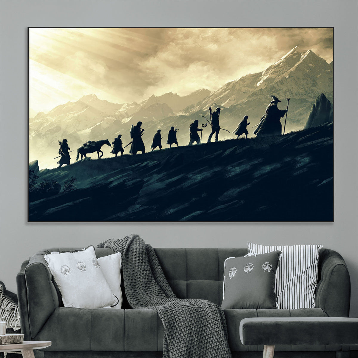 Fellowship Journey Wall Art | Fantasy Adventure Canvas Print