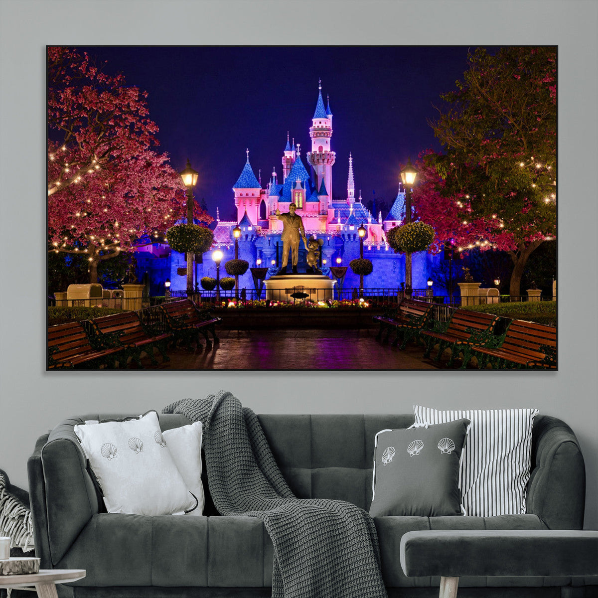 Disney Castle Wall Art | Framed Magic Kingdom Canvas