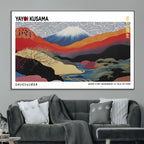 Framed Yayoi Kusama 1986 Wall Art Print | Japanese Wabi Sabi Vibrant Abstract Landscape Canvas