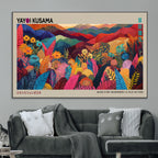 Yayoi Kusama Wall Art Canvas Print, Abstract Art, Large Framed Print, Japanese Wabi Sabi Wall Art
