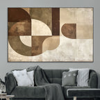 Wabi Sabi Geometric Wall Art | Abstract Modern Minimalist Canvas Print