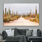 Desert Cactus Wall Art | Framed Southwestern Canvas Artwork