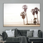 Coastal Light Wall Art Canvas Print, Framed Relaxing Shoreline Art, Minimalist Ocean Tropical Decor