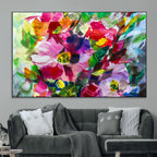 Oil Flower Abstract Canvas Print