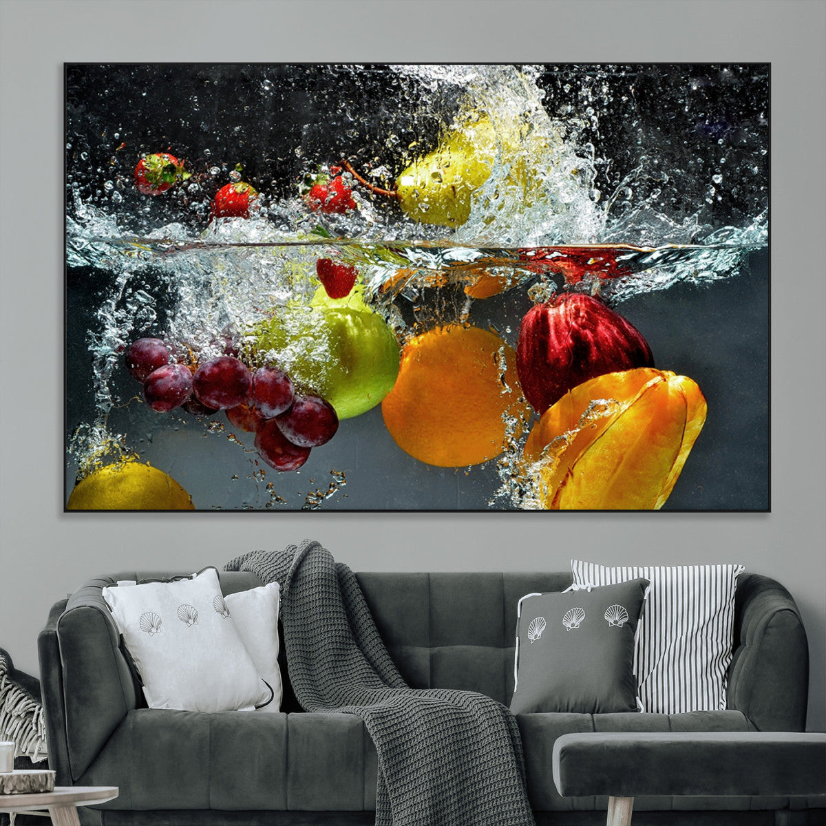 Kitchen Vegetables World Wall Art Canvas Print