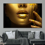 Gold and Women Wall Art Canvas Print