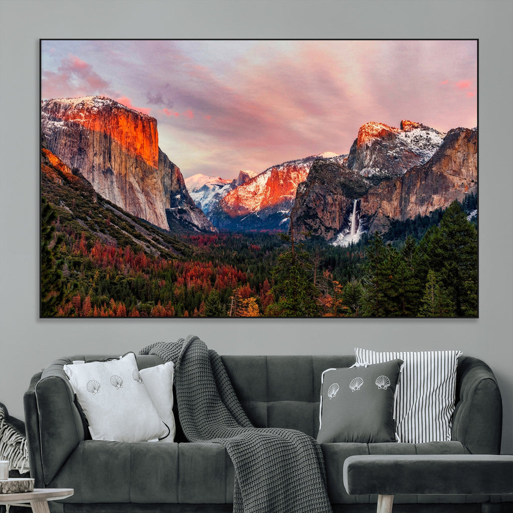 Yosemite Half Dome Wall Art Canvas Print El Capitan