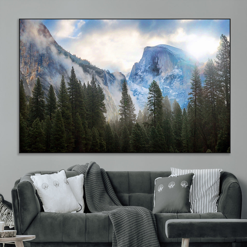 Half Dome Yosemite California Wall Art Canvas Print El Capitan
