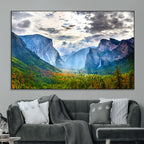 Yosemite Park Half Dome 3 Panel Canvas Print | Large Giclée Landscape Wall Art