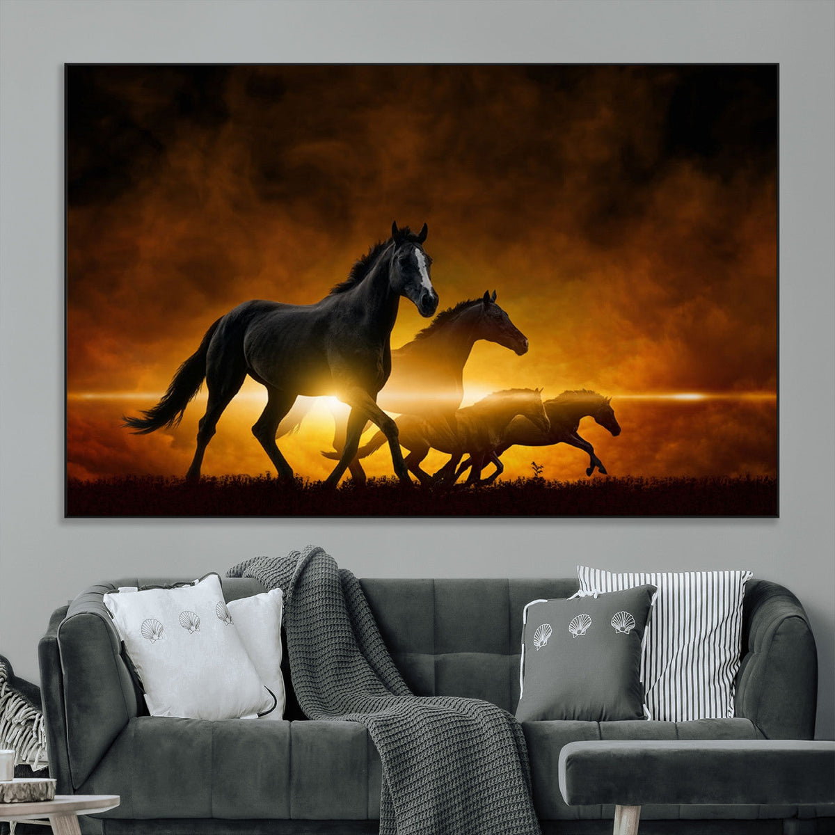 Horse Wall Art Canvas Print, Multi Panel Animal Canvas Print